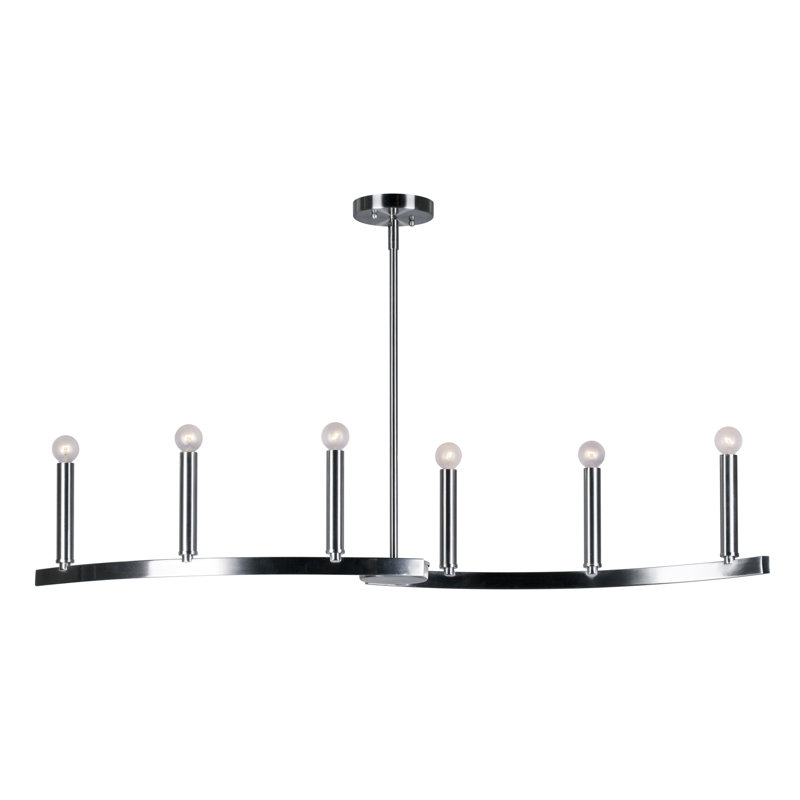 Mcrae 6 - Light Kitchen Island Pendant, Brushed Nickel