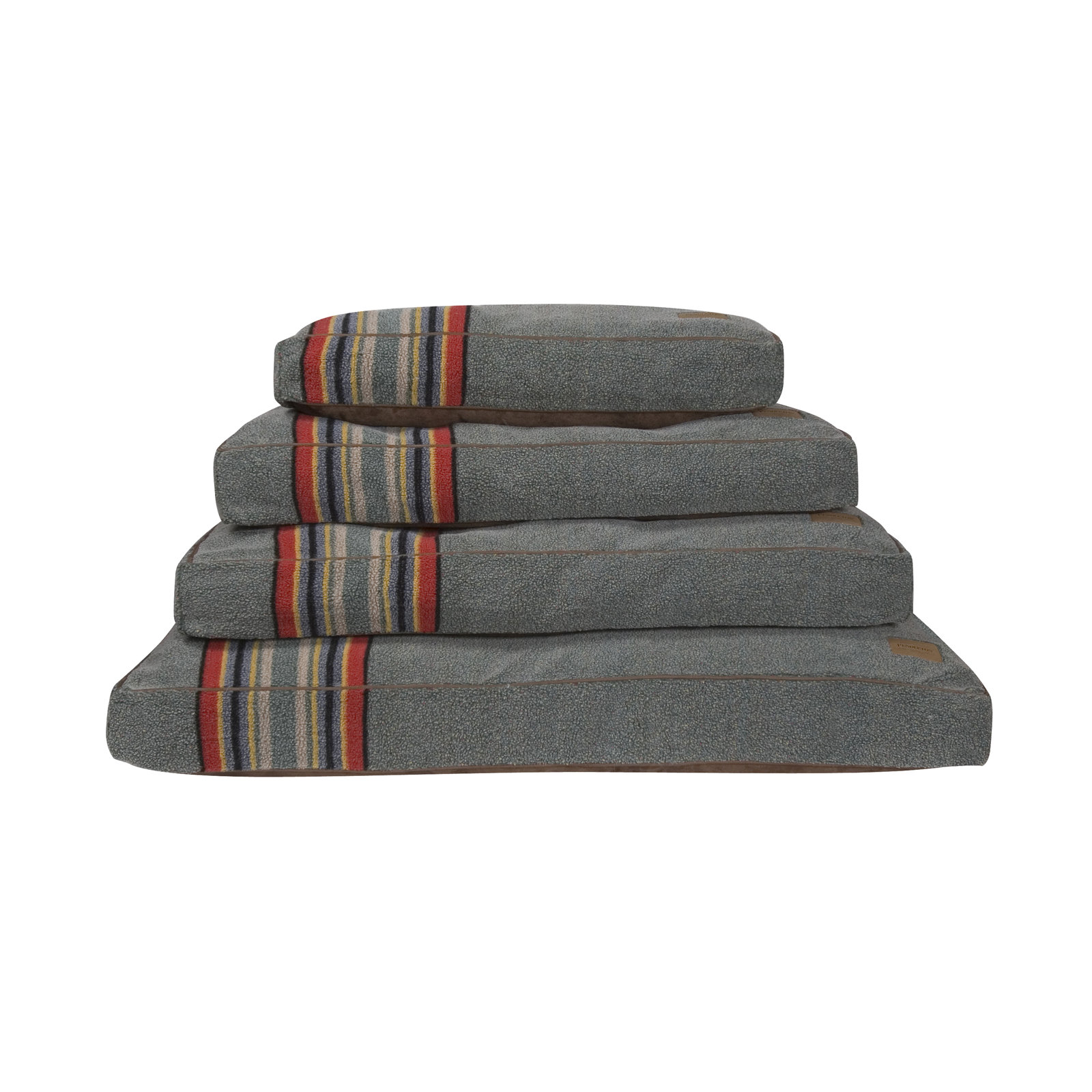 Pendleton Vintage Camp Pet Napper Dog Bed with Removable Cover, Medium (36" W x 27" D x 4" H), Heather Green