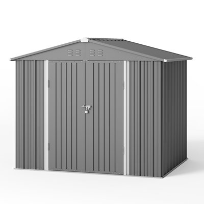 Outdoor Storage Shed 8 X 6 Ft With Metal Base Frame -  Asofer, CC12-H