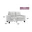 Contemporary White Loveseat For Casual Living-940315107