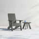 Byrnes Outdoor Adirondack Chair With Table