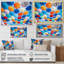 Rainbow Umbrellas Collage sur toile-97035691-97035700
