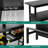 Ono Bar Unit with Storage, Bar Cabinet with Music Sensing LED Light-1837459047