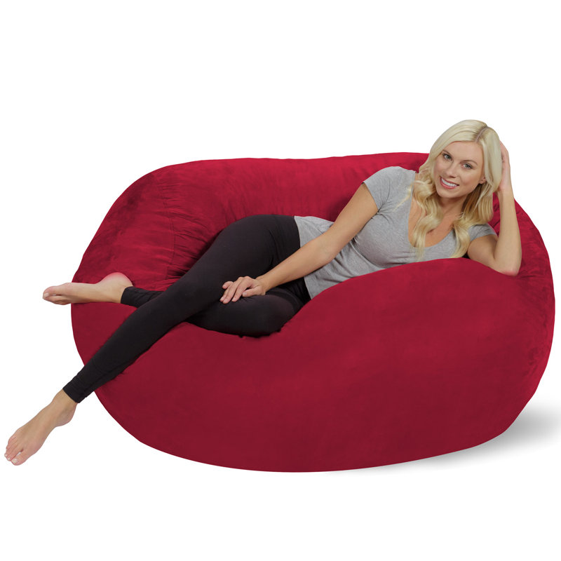 Bean Bag Chair Lounger - Large 5 Foot Classic Shredded Memory Foam Filled Furniture Bean Bag Chair Lounger with Removable and Machine Washable Cover - Big Bean Bag Sofa Lounger with Soft Micro Fiber Cover - Five Foot Bean Bag Lounger in Multiple Colors