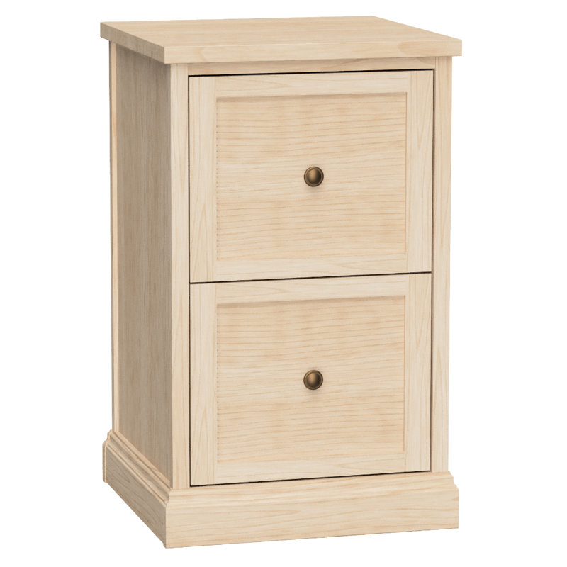 Customizable 2-Drawer File Cabinet - Solid Wood, Made In USA