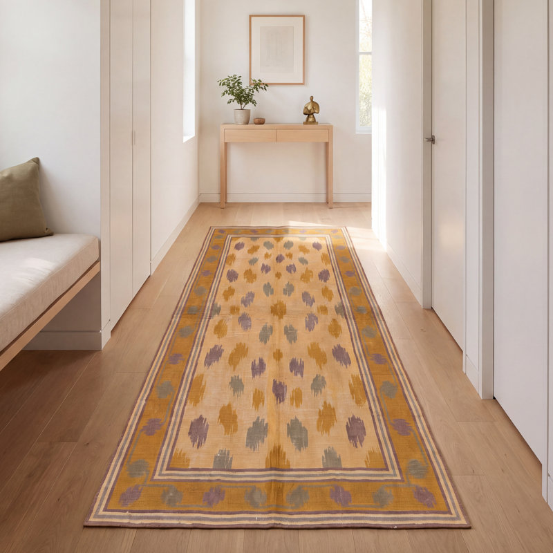 Tapis Lowland2 moderne à motifs mosaïques abstraites or, vert et gris, lavable à la machine, antidérapant, à poils courts, pour l'intérieur et l'extérieur, adapté aux animaux domestiques, idéal pour le salon, la chambre, la salle à manger, l'entrée, le couloir ou le bureau.