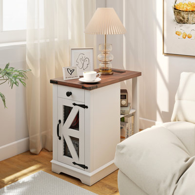 Multifunctional End Table With Charging Station