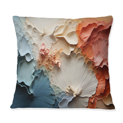 Custards beige et orange Collage II - coussin abstrait imprimé