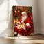 Père Noël, art mural sur toile avec foyer-142914216