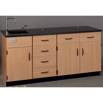 Stevens ID Systems 73'' L x 30'' W Rectangle Laminate Instructor's Desk