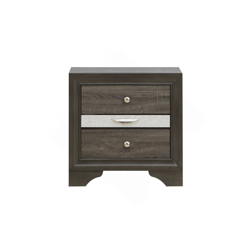 Madrid G02305-N Nightstand , Gray, Gray