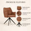  Taylors Creative Faux Leather Swivel Chairs Set For Dining Room And Livings Dining Room Chairs-753660854