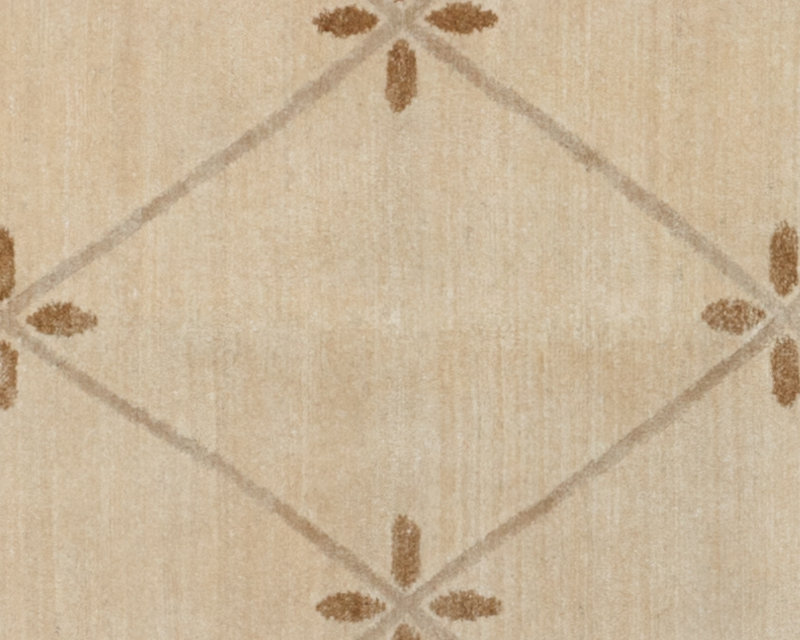 Geometric Area Rug in Beige/Brown, Rectangle 3' x 5'