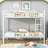 Twin Over Twin Metal Bunk Bed With Ladder-901798634