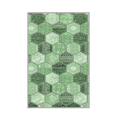Luxurious Woven Area Rug, 5.9 x 9.2 ft, 100% Polyester, Antibacterial | Non-Slip PVC Felt Dot Underside, 0.3 in Pile Height | Machine Washable, 3D Digital Print, Perfect for Living Room & Bedroom Décor
