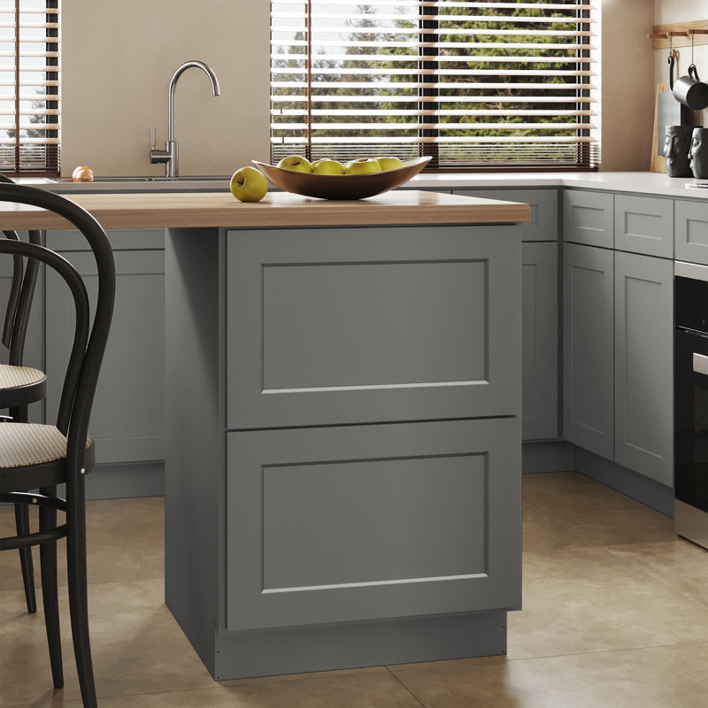 Armoire Homlux, H 34,5 po x l 24 po, Shaker Greystone