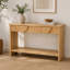 Console en bois avec tiroirs et tablette