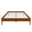 Cadre de lit plateforme contemporain et minimaliste en bois de bambou sec de 15 pouces de hauteur avec support en lattes de bois, aucun sommier requis, assemblage facile-1430352814-1430352801
