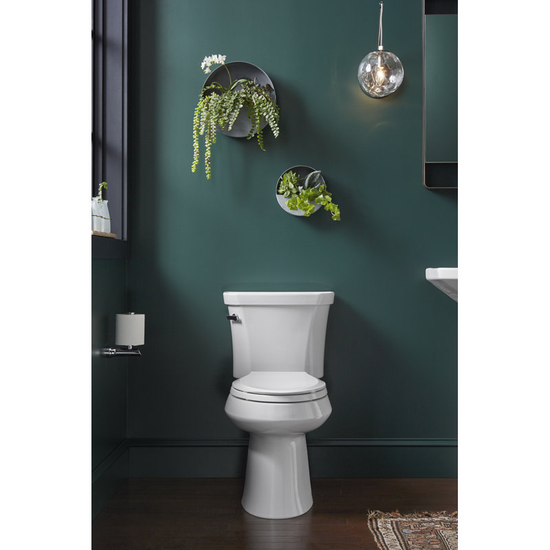 Cachet Quiet-Close with Quick-Attach Hinges and Grip-Tight Elongated Toilet Seat, Almond, Ready Latch