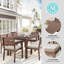 Ensemble de patio toutes saisons Martha Stewart Bedford avec table de 71 po et 8 chaises de salle à manger empilables-109713924