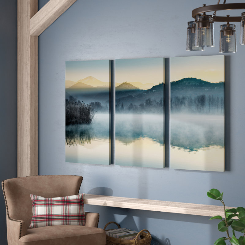 « Quiet Morning », reproduction d'art sur toile 3 pièces, H 24 po x l 36 po x P 1,5 po