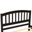 Structure de lit simple en bois avec lit gigogne et espresso-124438780