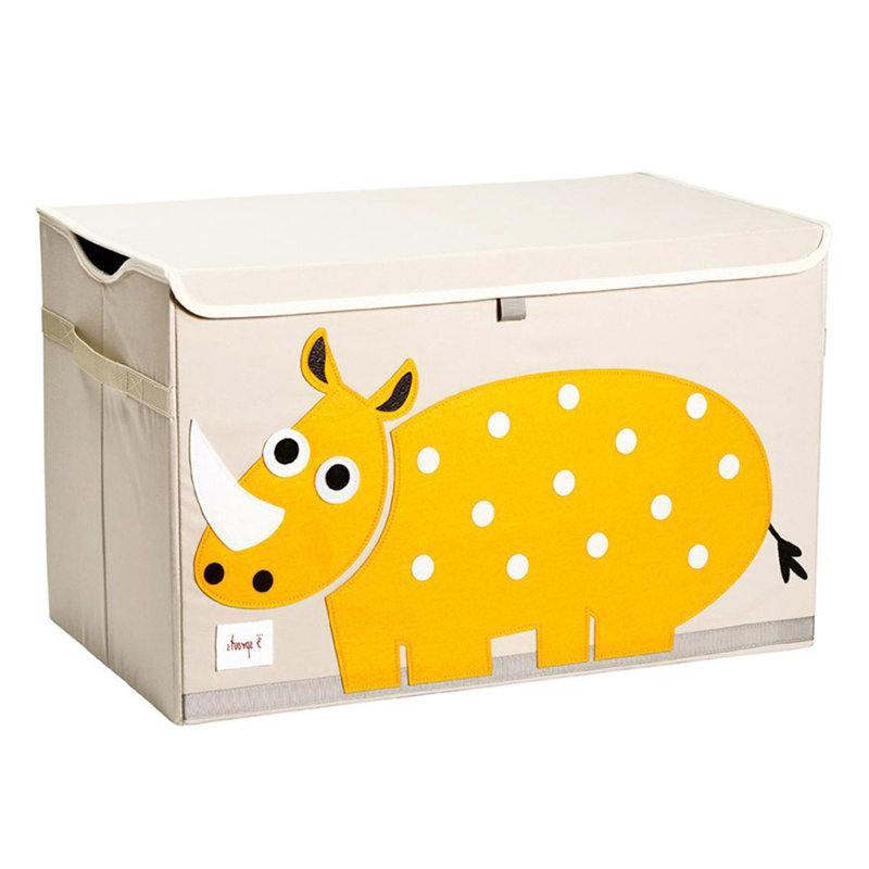 3 Sprouts  - Toy Chest Storage Box for Kids Playroom, Rhino