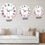 Horloge murale Blush Pinkeucalyptus et Palm - Shabby Elegance-60327636