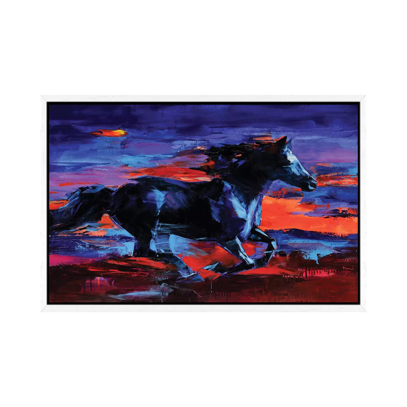 Fiery Flame by Tatyana Yabloed - Print on Canvas, 45.72cm H x 66.04cm W x 3.81cm D, White Floater Framed