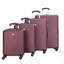 bagages 4 pièces valise légère en ABS avec roues rotatives, 24 pouces et 28 pouces avec verrou TSA, (16/20/24/28) rouge vin