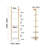 Industrial Square Pipe Shelf 5 Tier 15.6X11.8In Wall-Mount Gold White-436256029