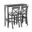 Ensemble de coin-repas à hauteur de bar rectangulaire en bois de 48 po Farmhouse-2101680970