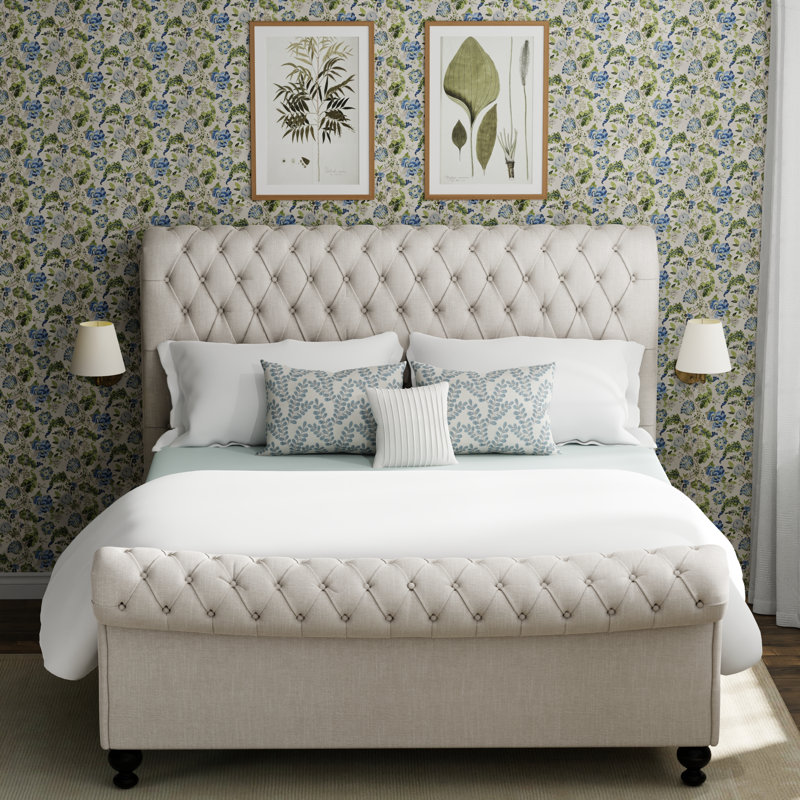 Nicolas Upholstered Sleigh Bed, King