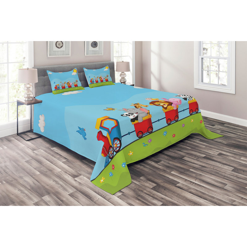 Polyester Coverlet, King Bedspread + 2 Shams