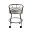 Tabouret de coiffeuse élégant blanc 16 po avec roulettes lisses-735902675