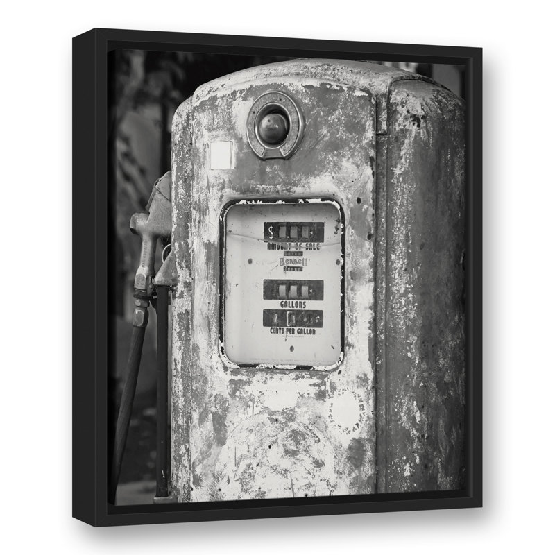 " Rustic Gas Pump ", 21.75" H x 17.75" W x 1.75" D