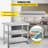 VEVOR Stainless Steel 60 in. L x 14 in. W x 34 in. H Adjustable Prep Station-97811095