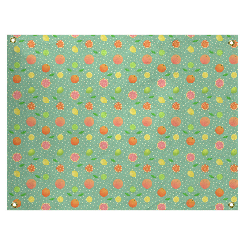 Tapisserie katelyn elizabeth à fruits d’agrumes Avicia, Intérieur / extérieur, H 51,5 po x l 60,5 po