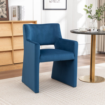 Chaise rembourrée en velours Hambrook