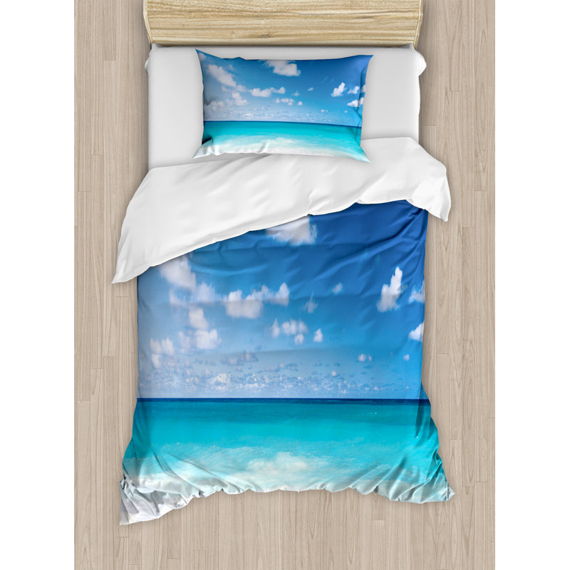 Ocean Coastal Polyester Duvet Cover, Twin
