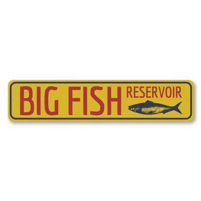 Big Fish Reservoir Custom Aluminum Sign