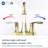 Brushed Gold Bathroom Faucet With 360 Degree Rotation Spout, 2 Handles, Pop-Up Drain & Supply Hoses For 4" Rv Vanity Sink 5 Inch-121617397