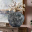 Vase en céramique texturé 10,63 "Earthy Ash Grey Wavy