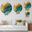 Golden Sunshine In Deep Blue Ocean Abstract Metal Wall Clock-93382964