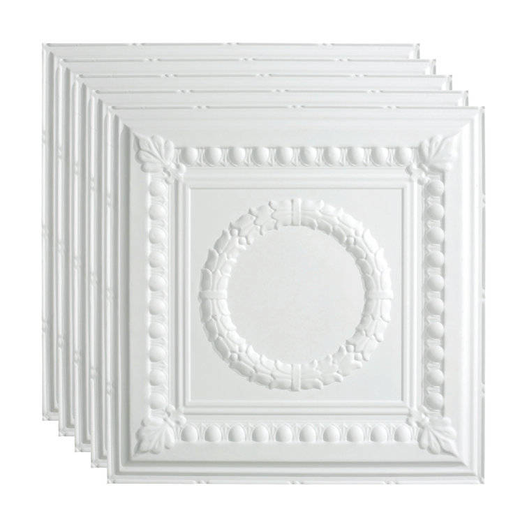 24'' L x 24'' W Textured Vinyl Drop-In Ceiling Tile