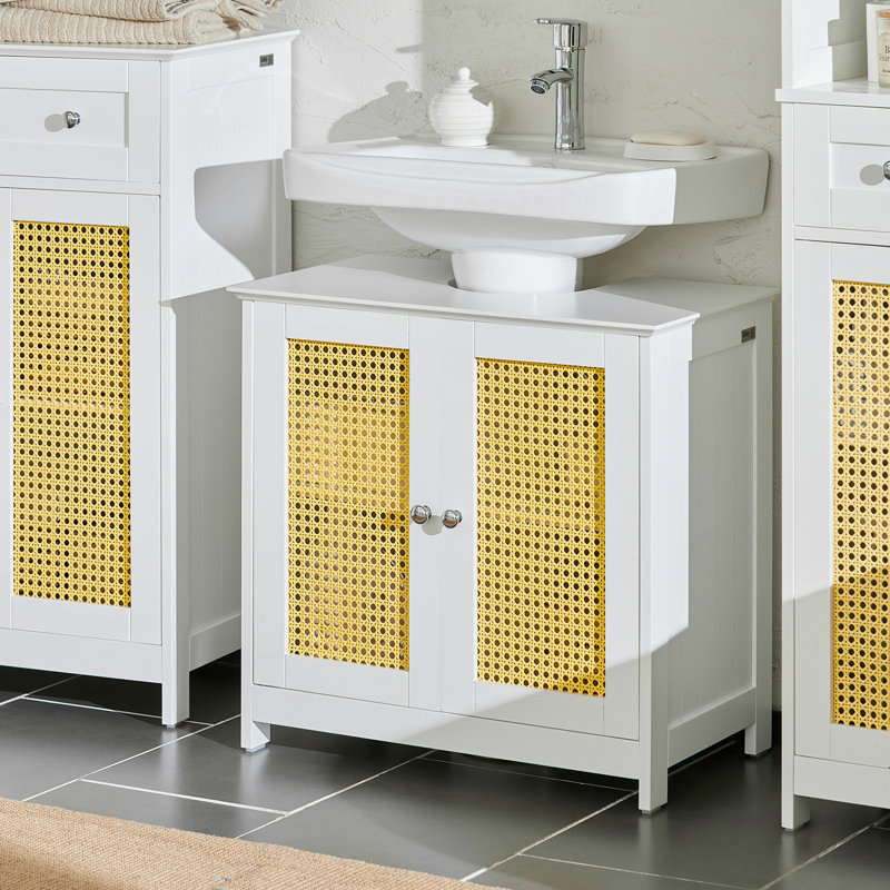 Abisoye 60cm W Freestanding Single Bathroom Vanity Base Only in White
