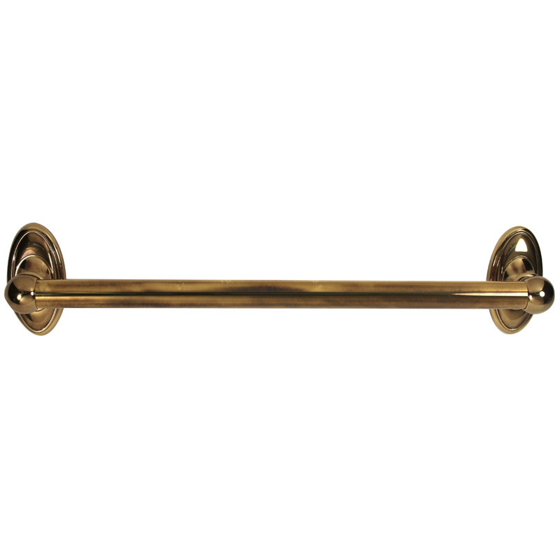 Classic Traditional 18" Grab Bar, 24", Polished Antique