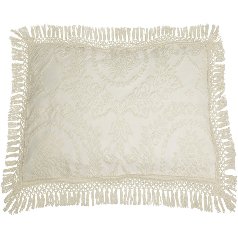Cotton Blend No Damask Sham Set, Standard/Twin, Ivory