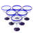 Hand Blown Margarita Glasses Set Of 6