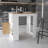 Aurora Kitchen Island With Open Compartment And Cabinet